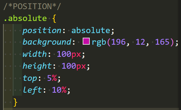 position absolute