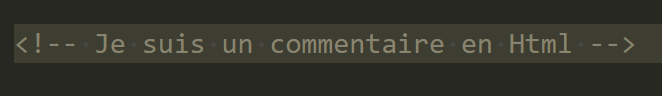 commentaire en HTML